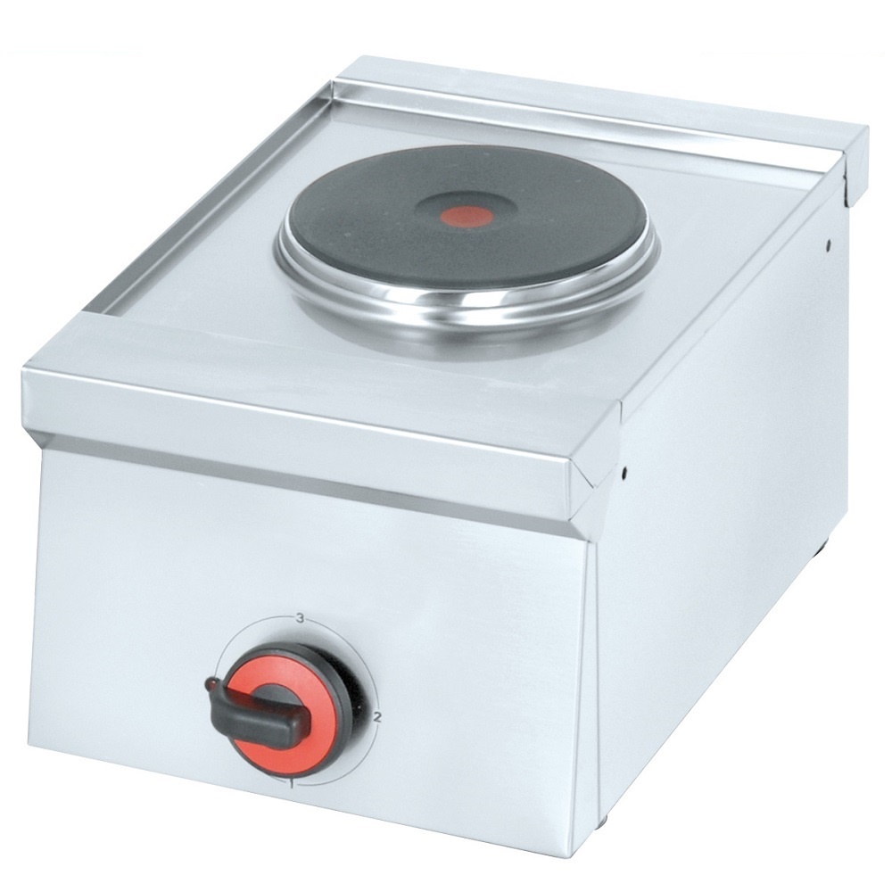 Electric boiling 1 round plates table top - 300x450x240 mm - 2 Kw 230/1V - 44810M10 Eurast