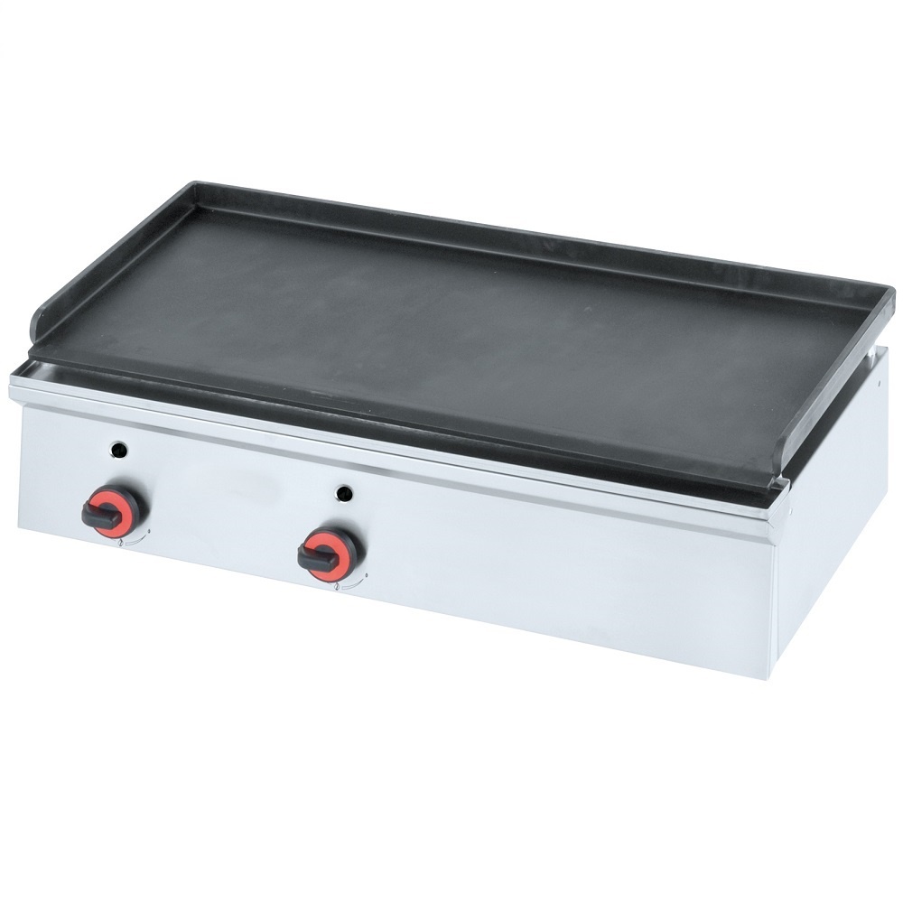 Gas iron hot plate 10 mm  smooth table top - 1000x450x240 mm - 17,5 Kw - 44050M10 Eurast