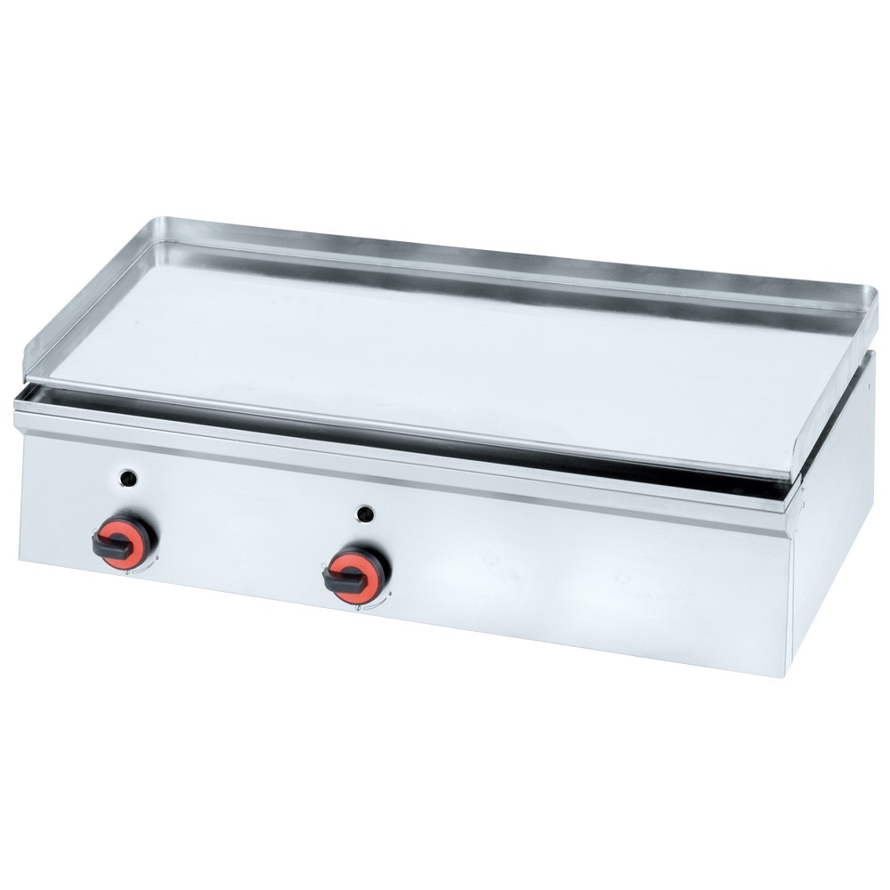 Plancha-frytop cd 12 mm a gas lisa de sobremesa 1000x450x240 mm