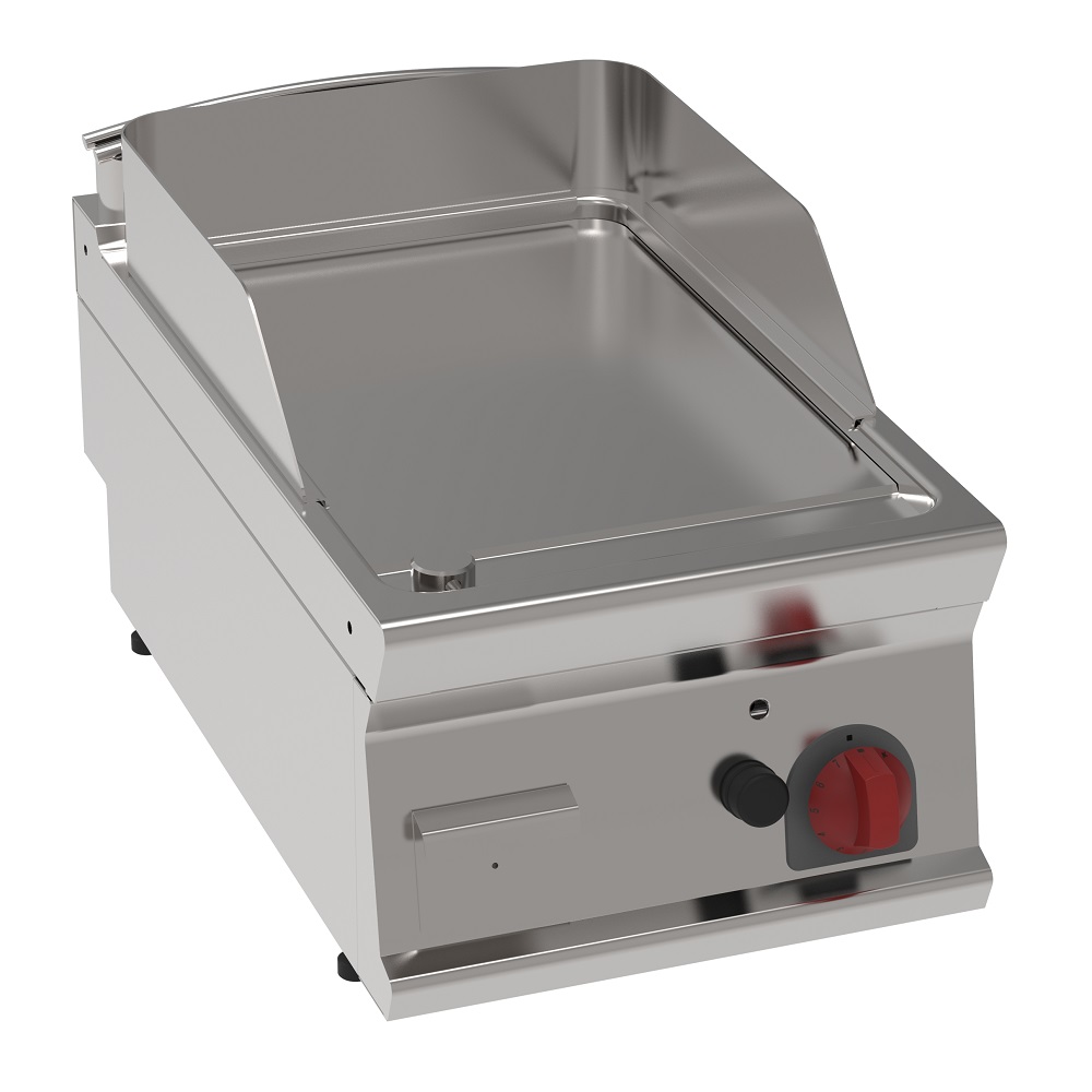 Plancha-frytop fe 15 mm a gas lisa de sobremesa 400x700x280 mm