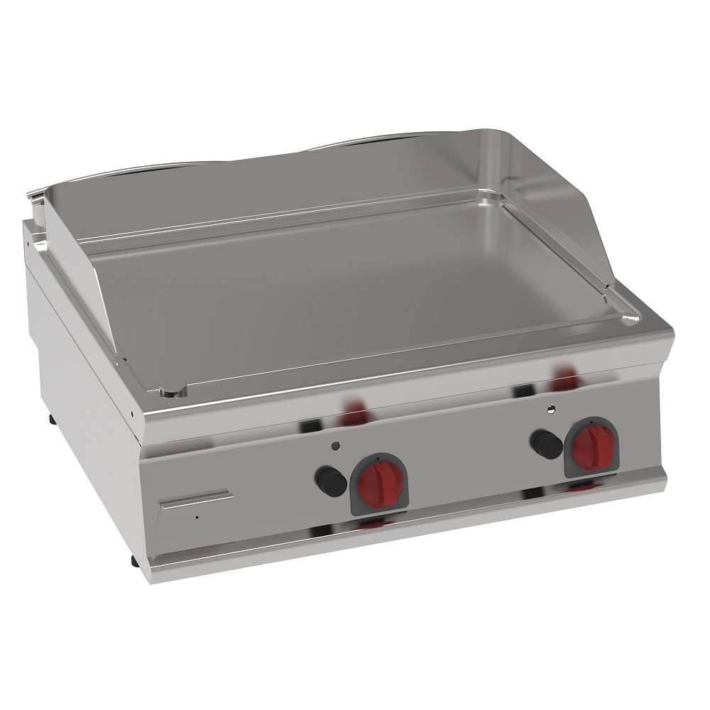 Plancha-frytop fe 15 mm a gas lisa de sobremesa 800x700x280 mm