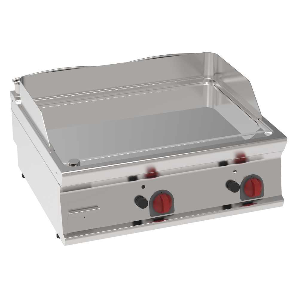 Plancha-frytop cd 15 mm a gas lisa de sobremesa 800x700x280 mm