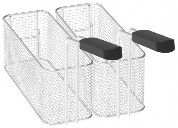 Kit of 2 fryer baskets for 15 lts. sink - 105x295x120 mm - 4A056022 Eurast