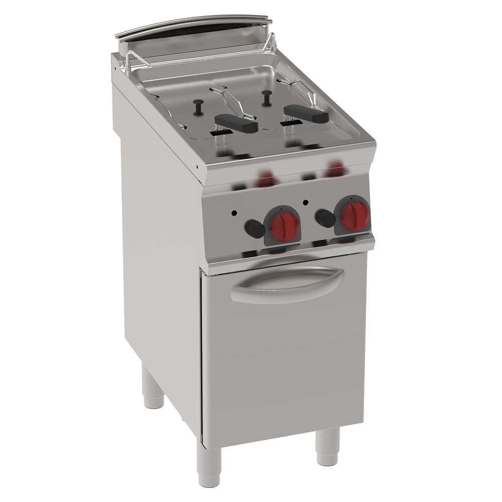 Gas fryer 10+10 liters on support - 400x700x900 mm - 12 Kw - 39150317 Eurast