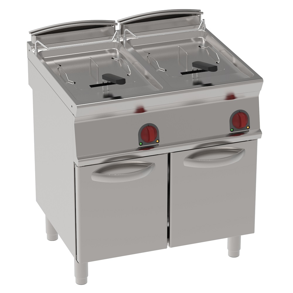 Electric fryer 15+15 liters on support - 800x700x900 mm - 24 Kw 400/3V - 39650617 Eurast