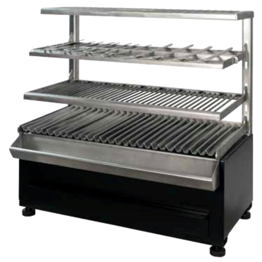 Vegetable charcoal barbecue 2 grids 76x26 - 785x410x780 mm - 52990053 Eurast