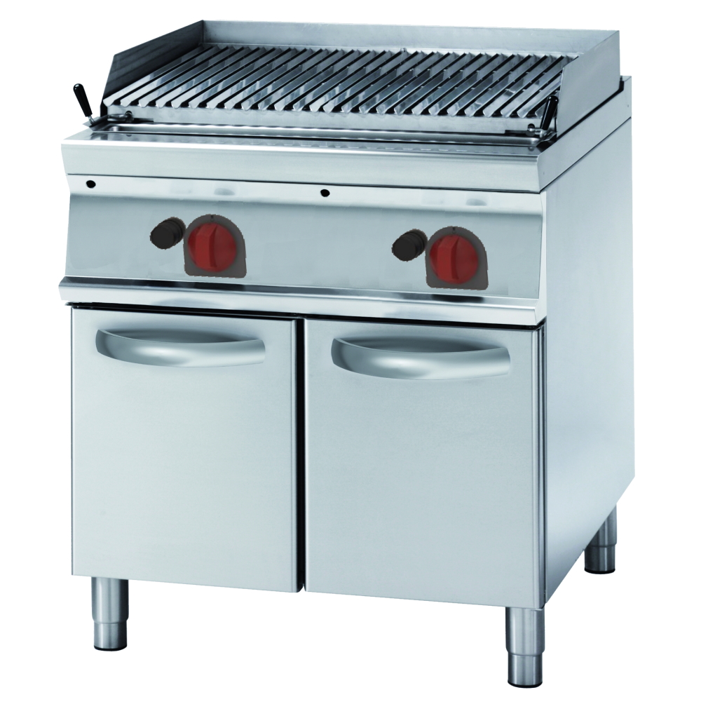 Gas lava barbecue on support - 800x700x900 mm - 16 Kw - 47311317 Eurast