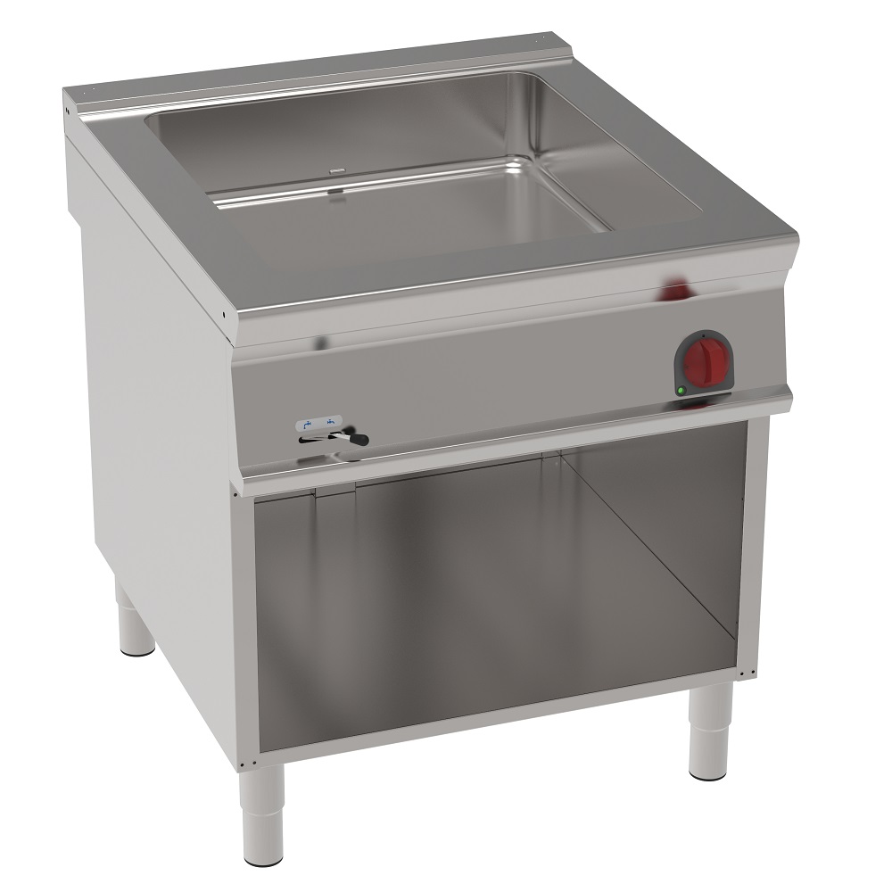 Electric bain-marie 8 gn 1/3 on open support - 800x900x900 mm - 4,5 Kw 400/3V - 37150613 Eurast