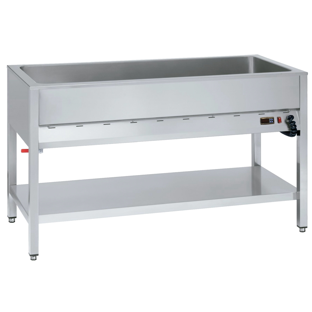 Electric bain marie for 3 gn 1/1-200 on support - 1060x610x850 mm - 2,4 KW 230/1V - 53020340 Eurast
