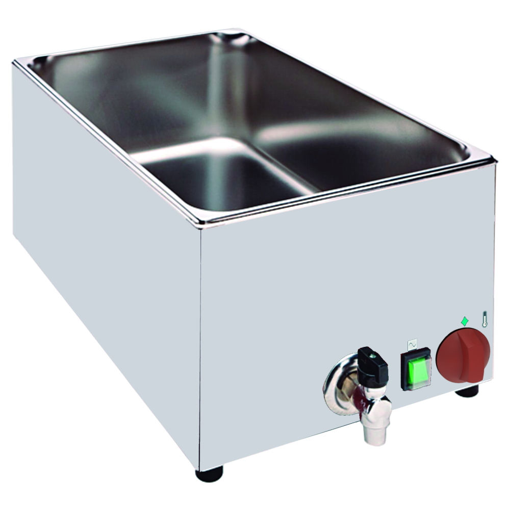 Electric bain marie for 1 gn 1/1/1 on table top - 325x560x250 mm - 1,5 KW 230/1V - 51040240 Eurast