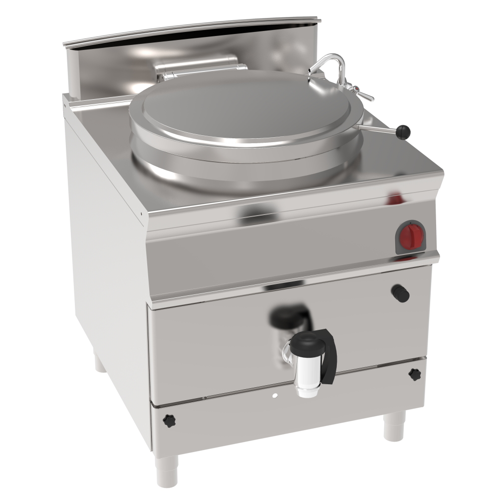 Gas boiling pan 150 liters, direct heating - 800x900x900 mm - 21 Kw - 48770313 Eurast