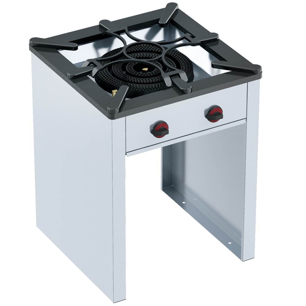 Gas paella cooker 1 grill - 700x700x900 mm - 27 Kw - 49301G13 Eurast