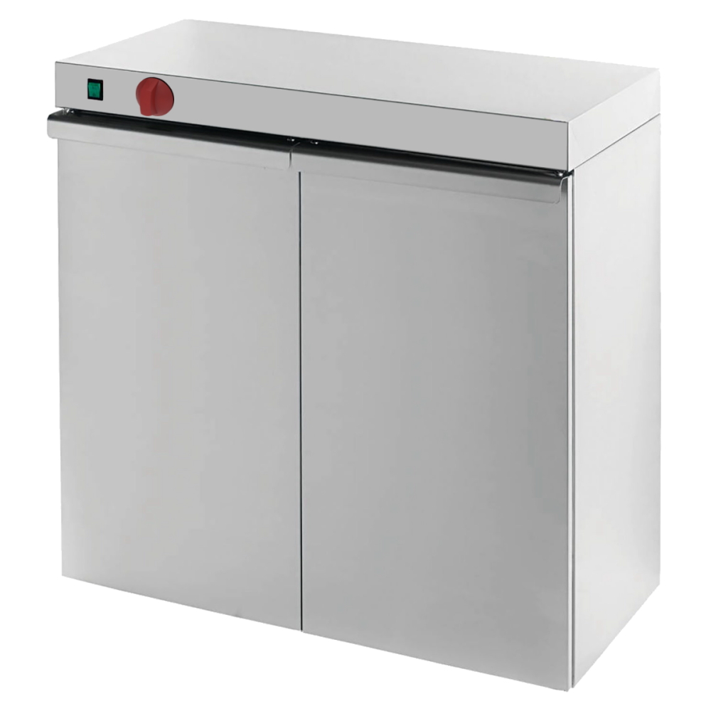 Electric hot cupboard for dishes 2 doors - 800x460x870 mm - 1,5 KW 230/1V - 62030240 Eurast