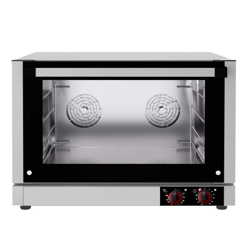 Horno conv. eléc. dir.4 gn 1/1 o latas 600x400 760x760x560 mm