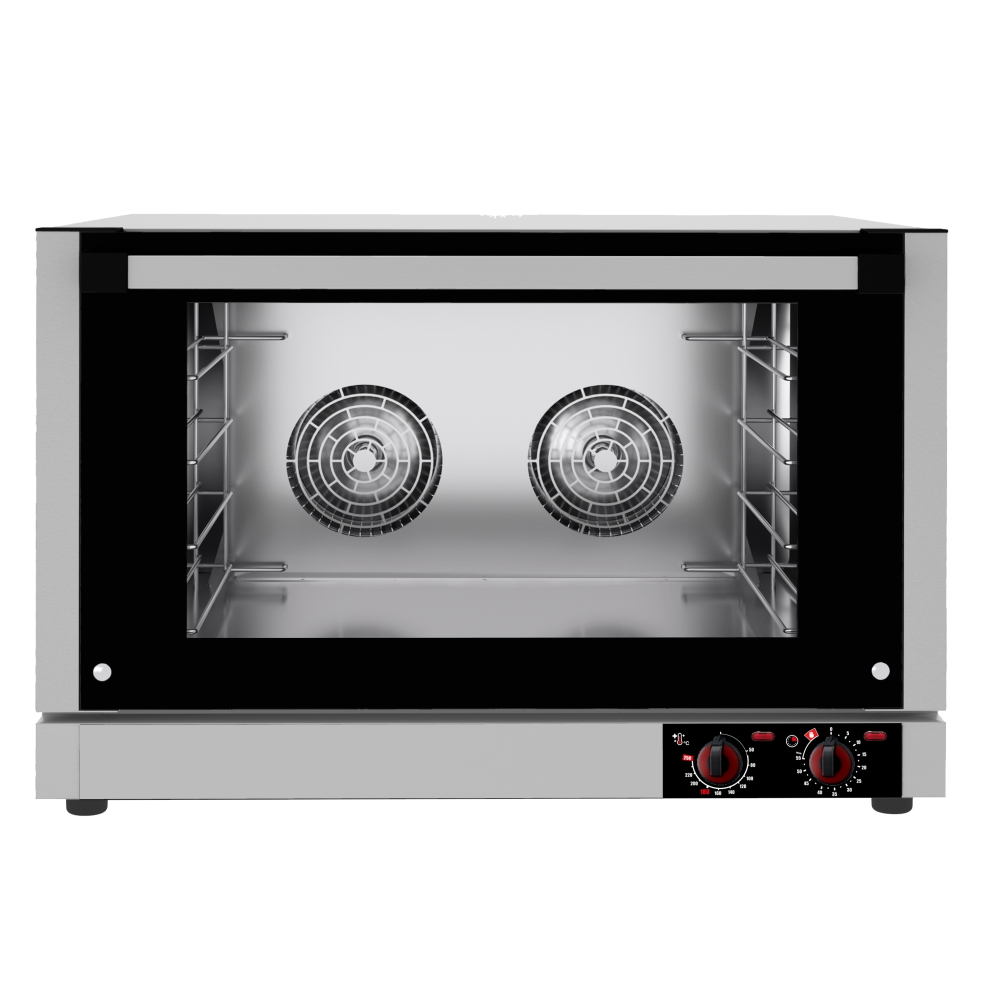 Horno conv. eléc. dir.4 gn 1/1 o latas 600x400 820x800x560 mm