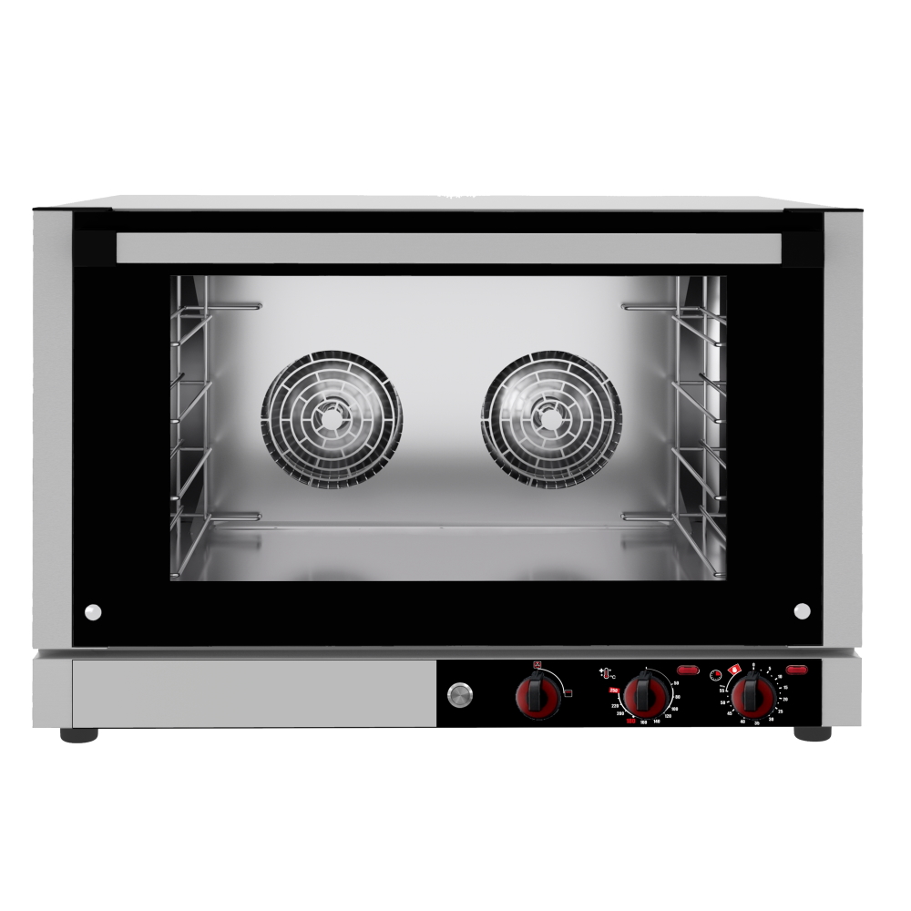 Horno conv. eléc. dir.4 gn 1/1 o latas 600x400 820x800x560 mm