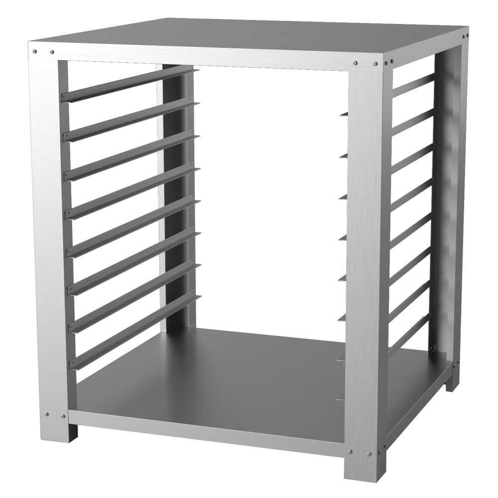 Mesa soporte de horno con guías para 8 gn 2/3 o 430 x 340 600x580x850 mm