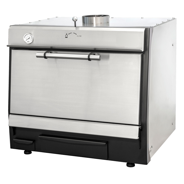 Stainless steel charcoal oven with 585 x 465 grid - 700x610x650 mm - 52201054 Eurast