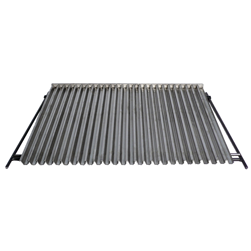 Stainless steel ribbed grill for charcoal ovens - 685x535x15 mm - 4A940109 Eurast