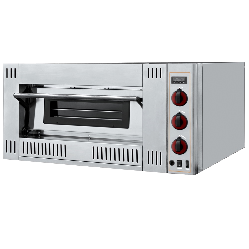 Horno pizzas de 1 cámara a gas para 4 pizzas ø 300 1000x840x480 mm