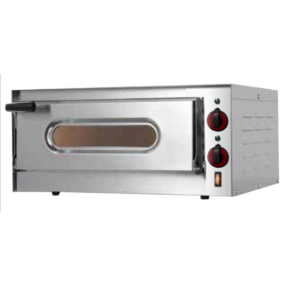 Horno pizzas de 1 cámara eléc. para 1 pizza ø 360 550x430x260 mm