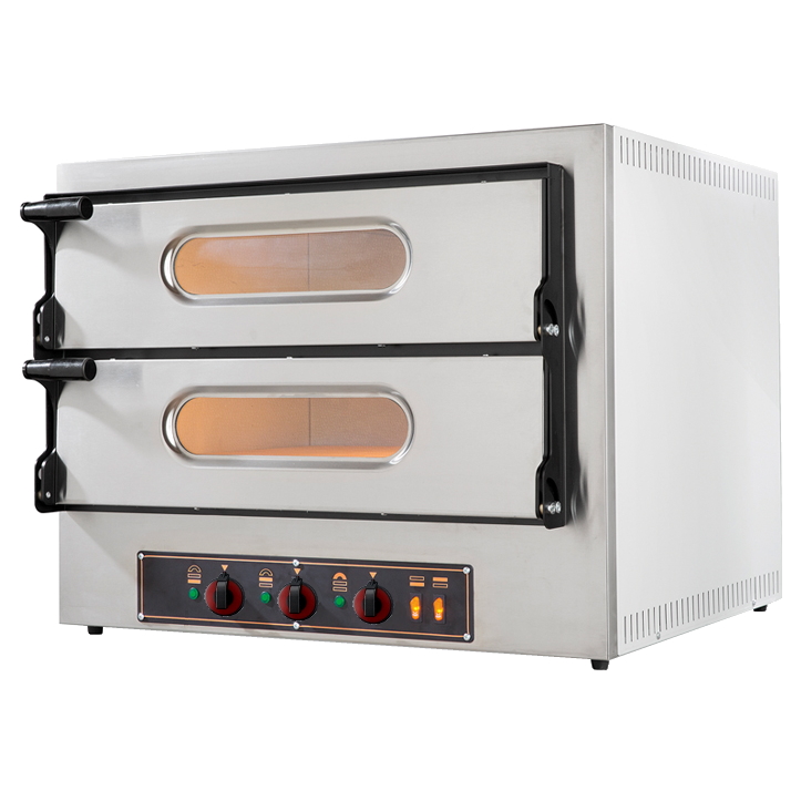 2 chamber electric pizza oven for 2 + 2 pizzas ø 360 - 740x600x600 mm - 4,8 KW 230/1V - 51200121 Eur