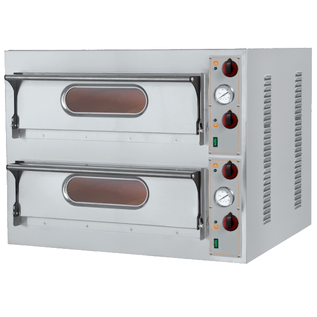 2 chamber electric pizza oven for 6 + 6 pizzas ø 360 - 1310x860x710 mm - 18,4 KW 400/3V - 51LB6601 E