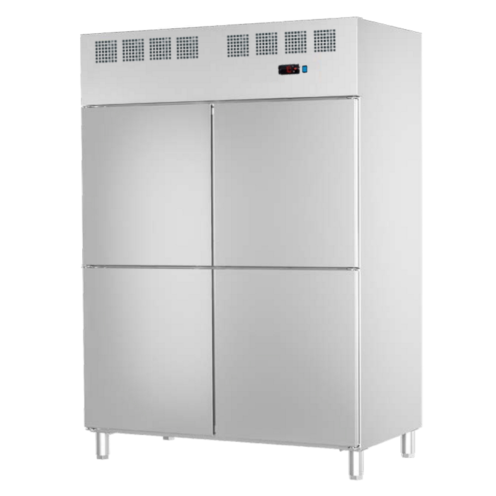 Freezer cabinet 4 doors 530x650 gn 2/1 or 400x600 - 1400x820x2010 mm - 1250 W 230/1V - 78699509 Eura