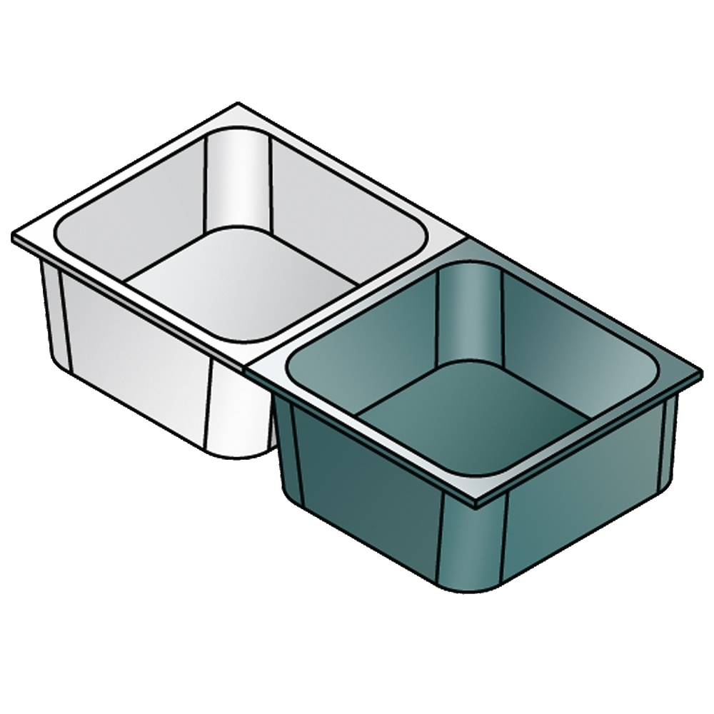 Gastronorm container 1/2 - 150 stainless steel - 325x265x150 mm - CP121501 Eurast