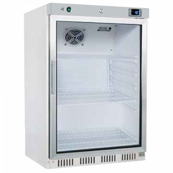 Armario frigorifico estático blanco puerta cristal 130 litros 630x600x850 mm