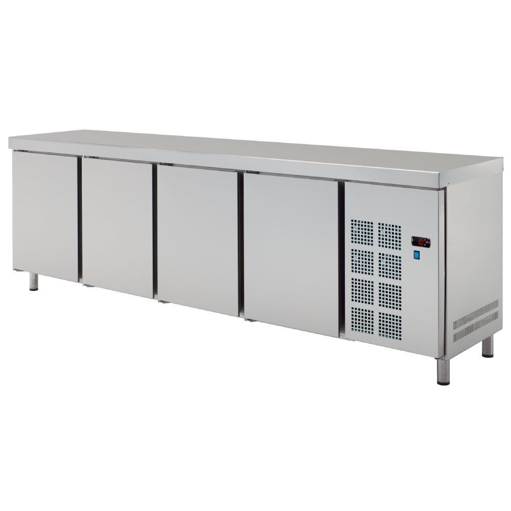 Central cold table 4 doors - 2545x600x850 mm - 350 W 230/1V - 7C028950 Eurast