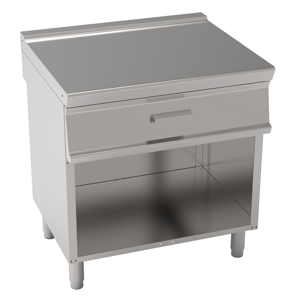 Working area table with 1 drawer on open support - 800x700x900 mm - 38407697 Eurast