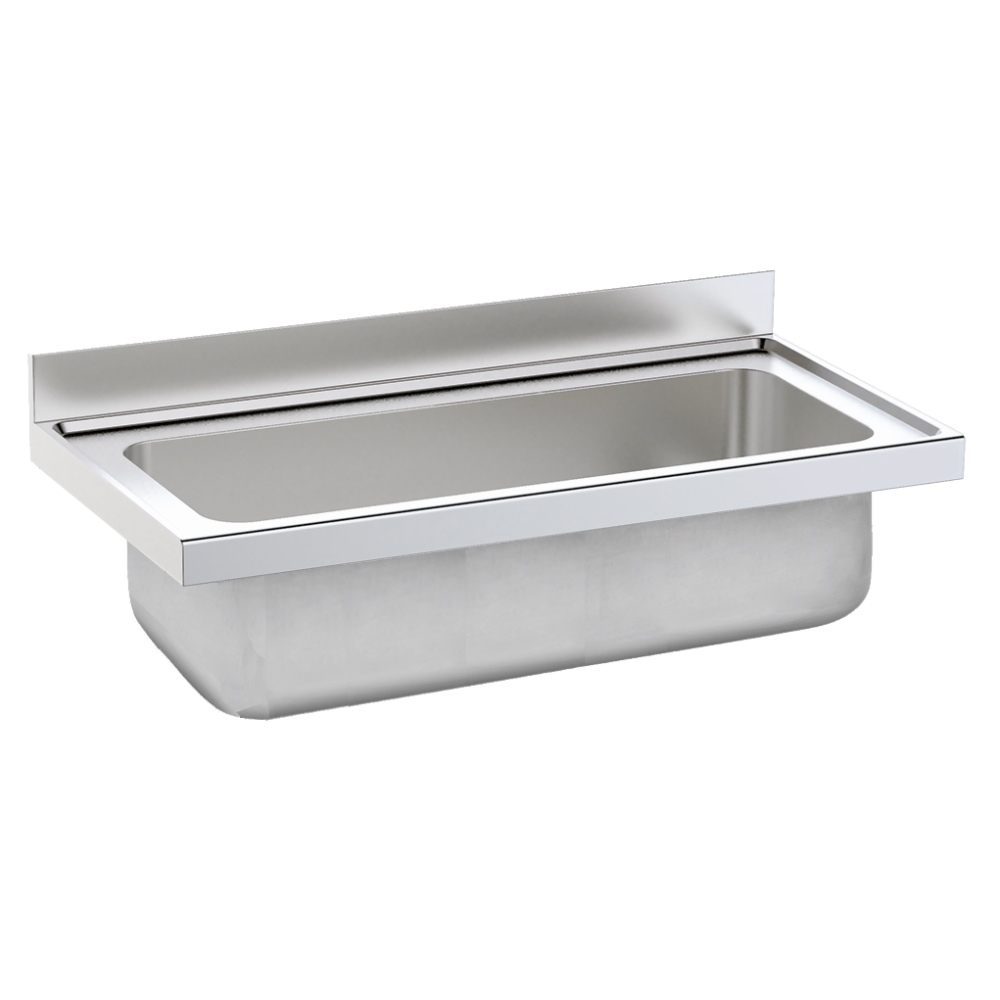 Unsupported sink 1 bowl 860x500x380 - 1000x700x380 mm - 24100568 Eurast