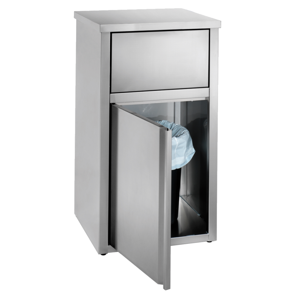 Waste cupboard with hinged door - 670x585x1300 mm - 11215062 Eurast