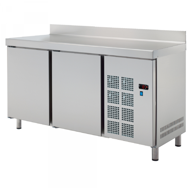 Mesa fria pasteleria encimera en inox 2 puertas 1480x800x850 mm