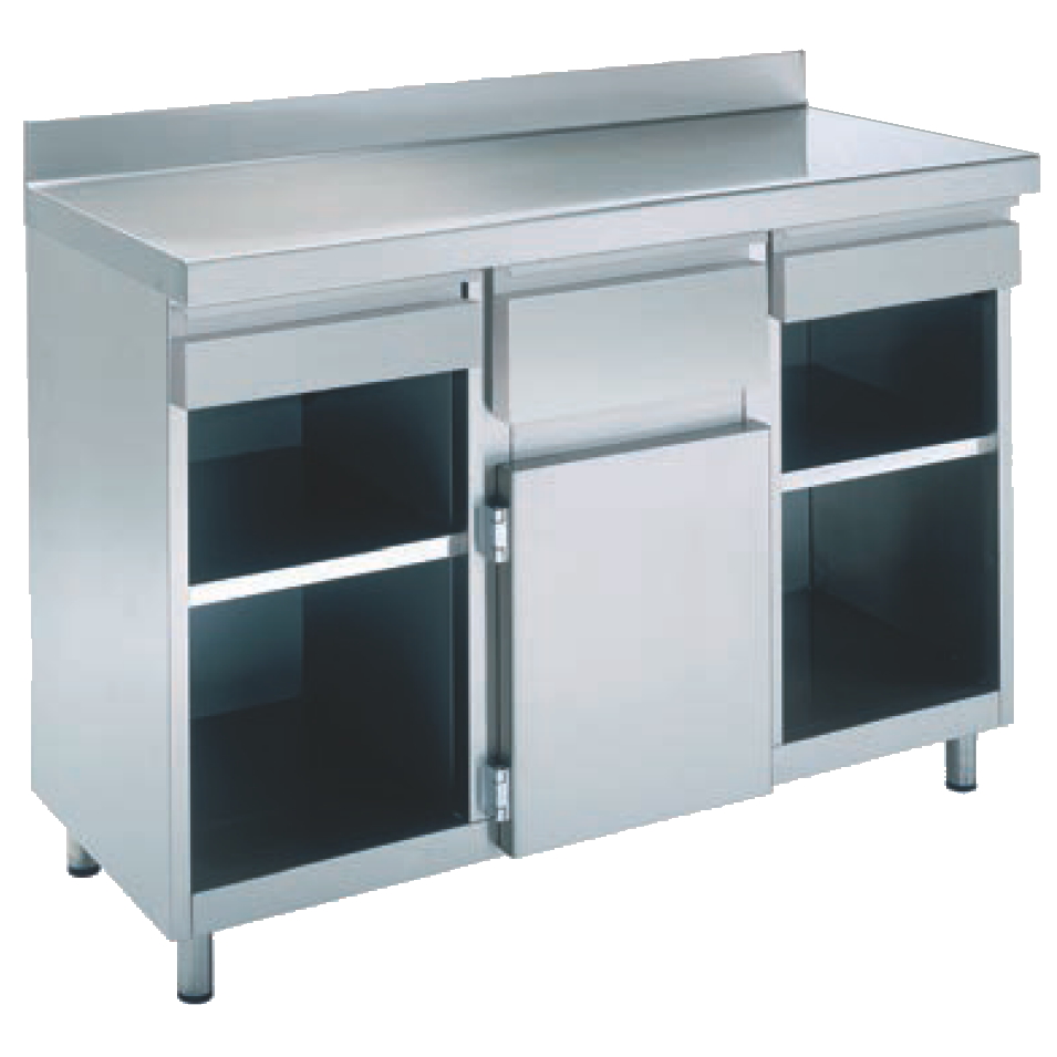 Coffee furniture 1 door 4 shelves 3 drawers - 1500x600x1050 mm - 14026509 Eurast