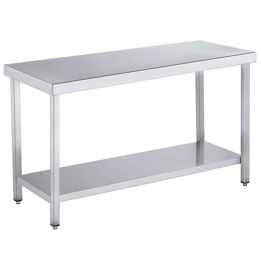 Central work table with 1 shelf assembled - 1600x600x850 mm - 1M61061C Eurast