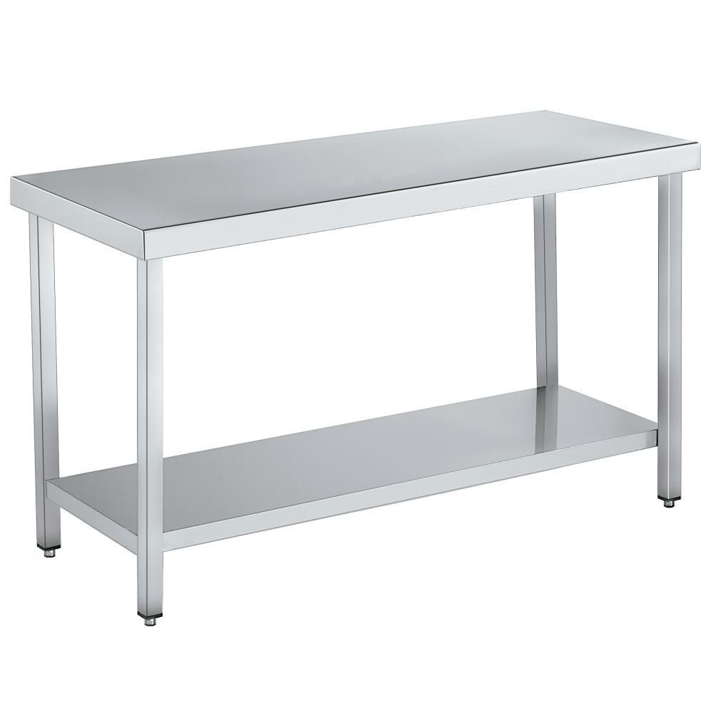 Central work table with 1 shelf assembled - 2400x800x850 mm - 1M42081C Eurast