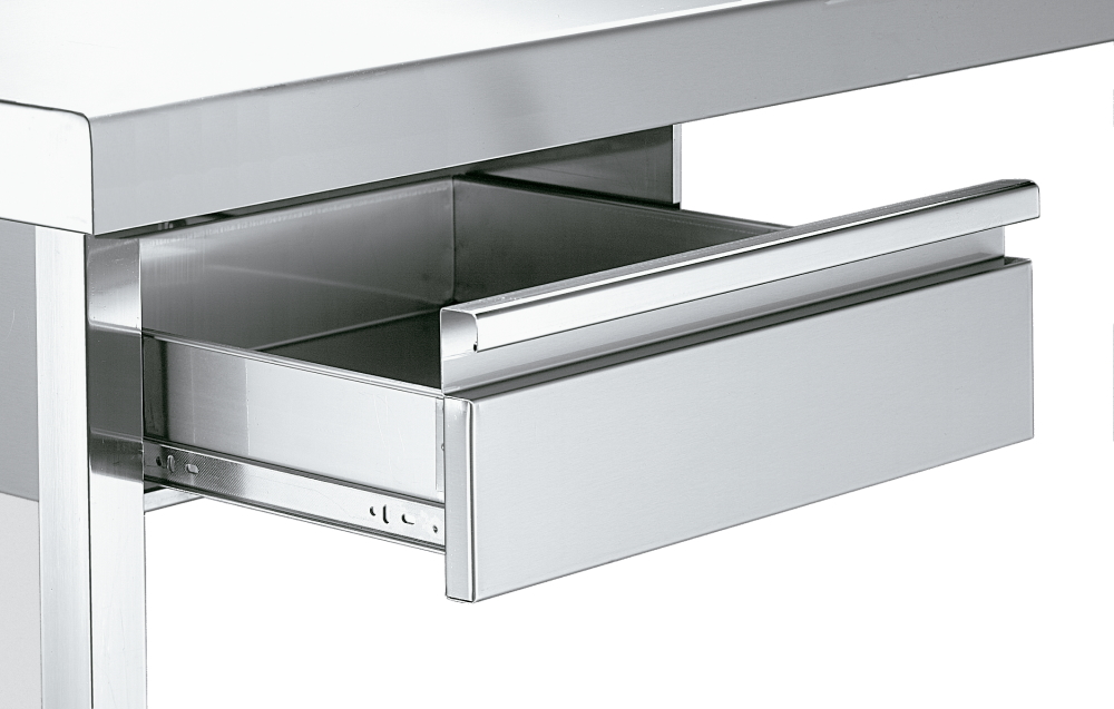 Drawer with sliding guide for work tables - 460x450x150 mm - 12030200 Eurast