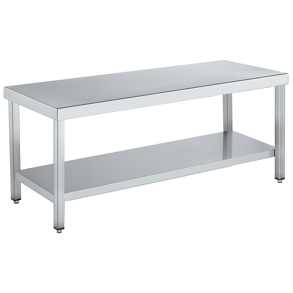 Snack table height 600 with 1 shelf - 1600x600x600 mm - 1061661C Eurast