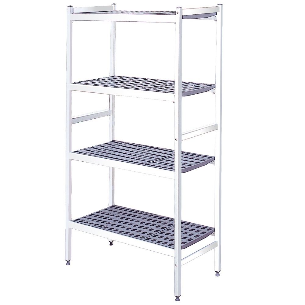 Duraluminium shelves 4 levels - 717x370x1700 mm - 71734000 Eurast