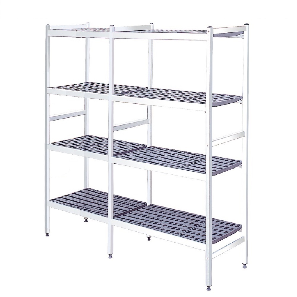 Duraluminium shelves 4 levels - 1816x370x1700 mm - 18163400 Eurast