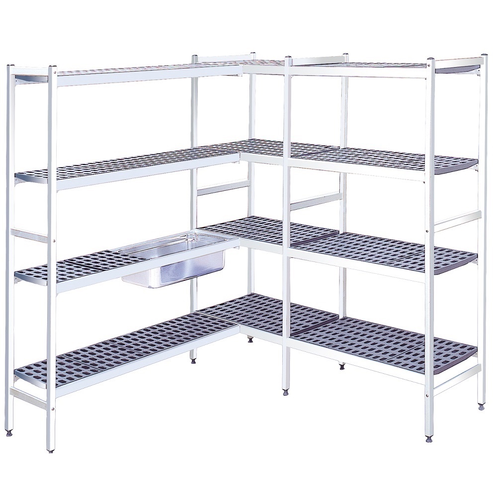 Duraluminium shelves 4 levels - 3489x370x1700 mm - 34893400 Eurast
