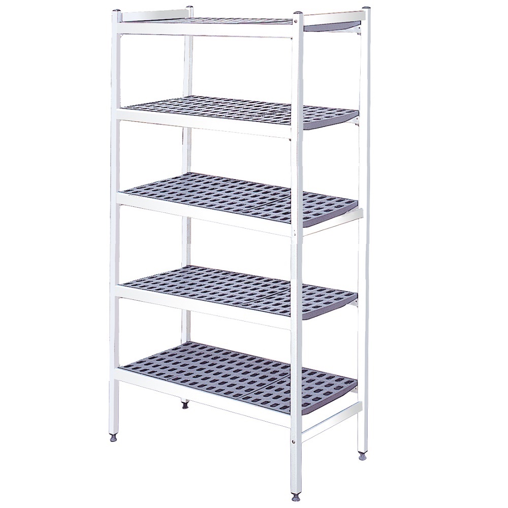 Duraluminium shelves 5 levels - 717x370x1700 mm - 71735000 Eurast