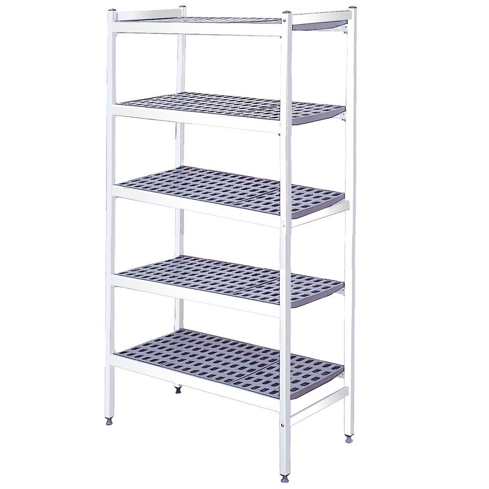 Duraluminium shelves 5 levels - 799x370x1700 mm - 79935000 Eurast