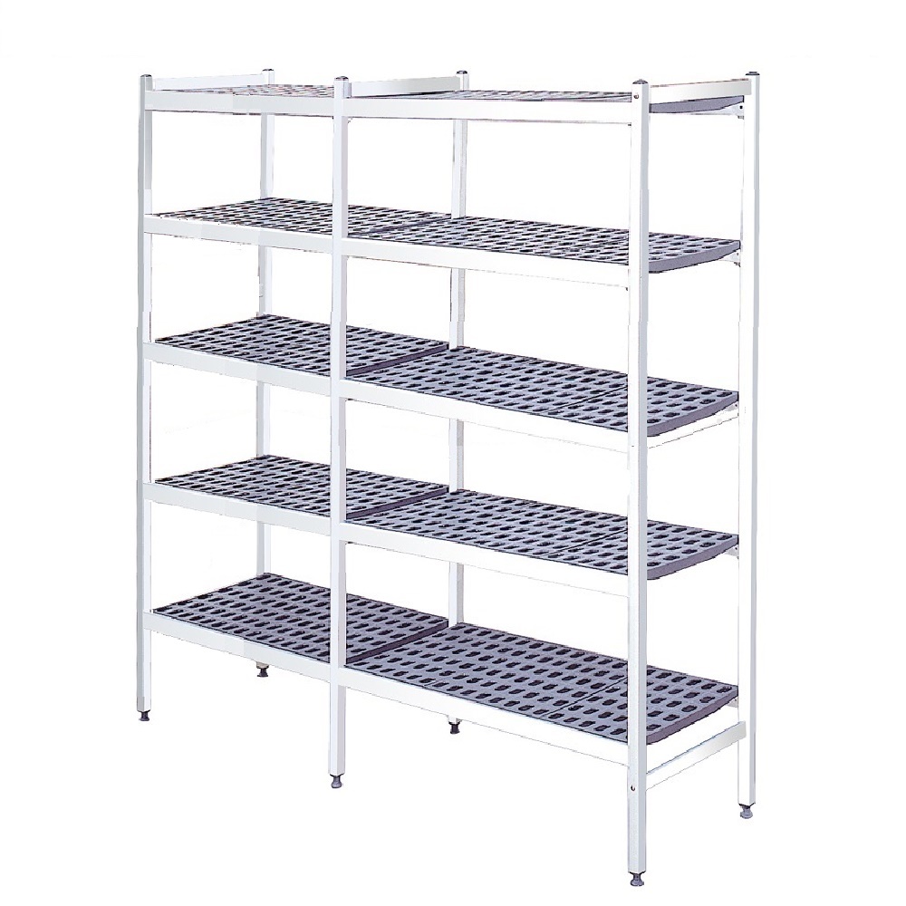 Duraluminium shelves 5 levels - 1816x370x1700 mm - 18163500 Eurast