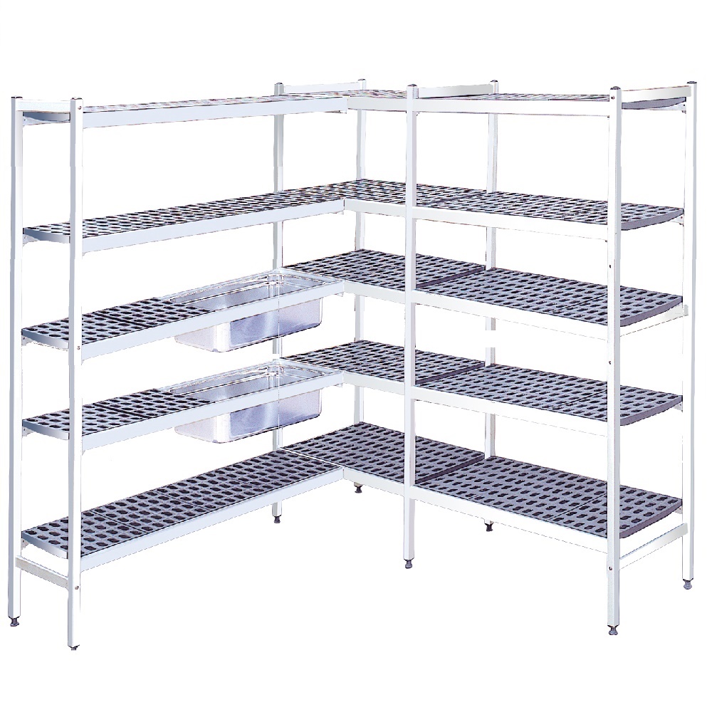 Duraluminium shelves 5 levels - 4227x370x1700 mm - 42273500 Eurast