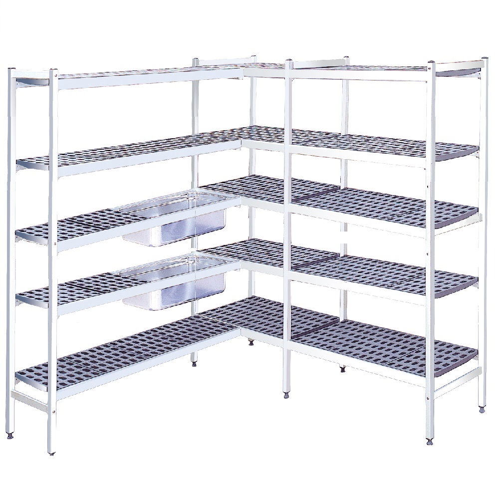 Duraluminium shelves 5 levels - 3325x470x1700 mm - 33254500 Eurast