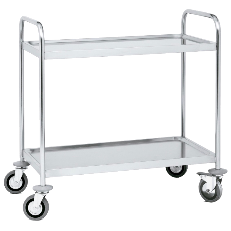 Trolley with shelves 2 shelves max. load 200 kg - 900x600x950 mm - 91040620 Eurast