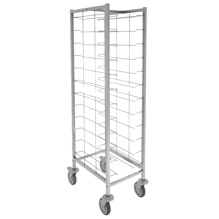 12 guide trolley for self-service trays - 570x650x1720 mm - 91011620 Eurast